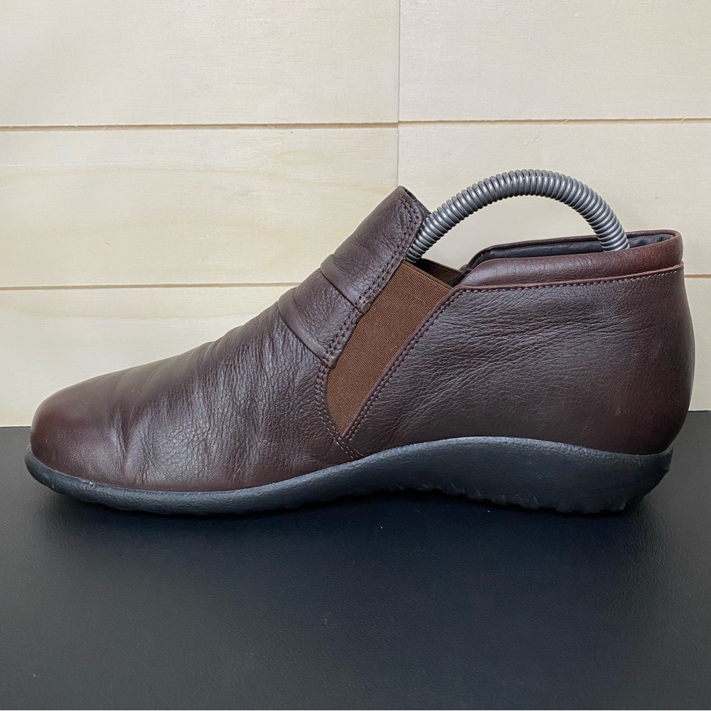 Naot Terehu Slip-On Boots Brown Leather Women's Size 8.5 Shoes EU39 Booties - Picture 2 of 10